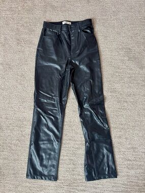 Abercrombie Women’s Black Faux Leather Pants/Jeans